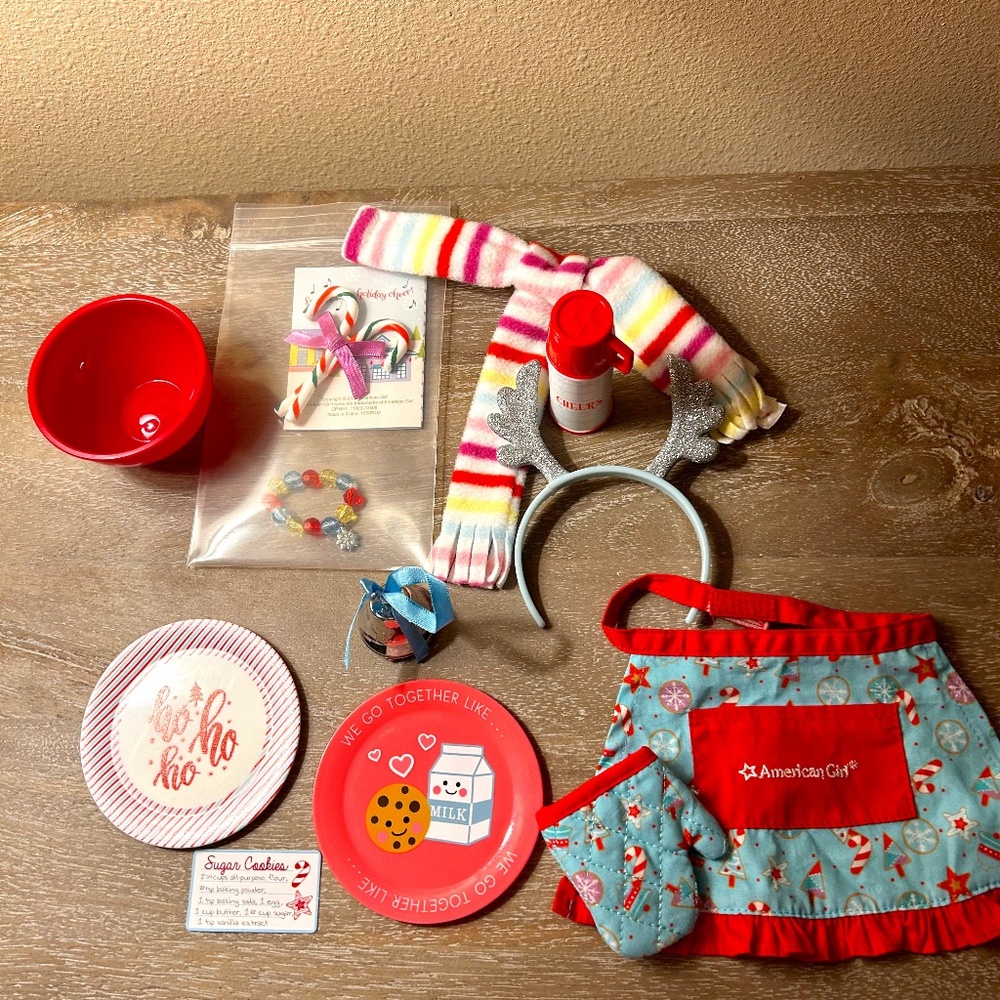 American Girl Countdown to Christmas Accessories and more! Apron Scarf